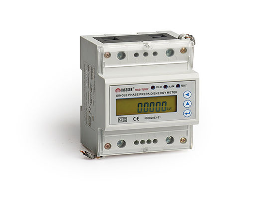 IEC 62053 Din Rail Kwh Meter Single Faz Ami Electric Meter 10 80 A 50 60 Hz